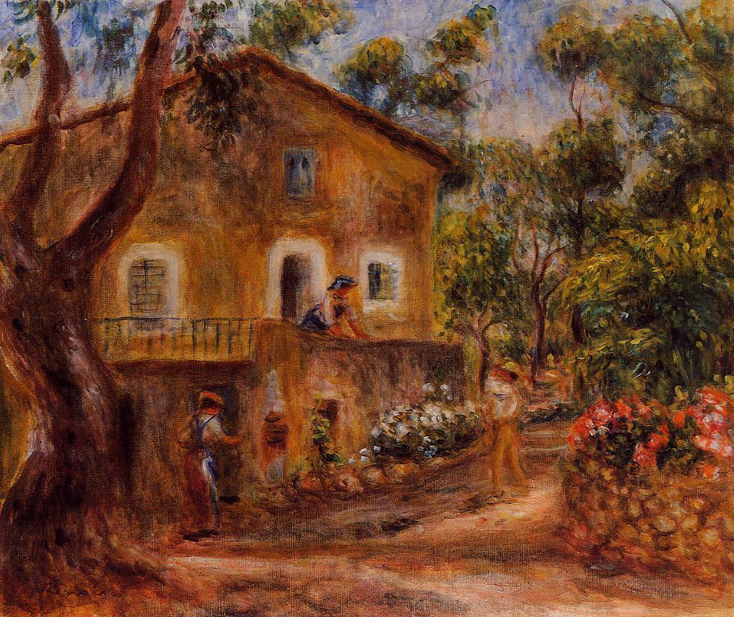 House in Collett at Cagnes - Pierre-Auguste Renoir painting on canvas
